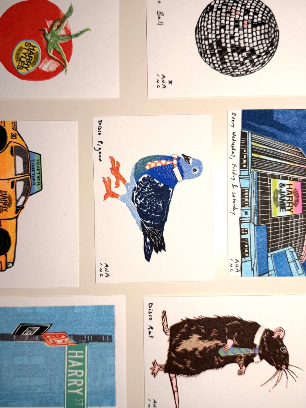 Ana Inciardi x Harry Styles FULL SET 7 Mini Prints Together Together NYC Pop Up